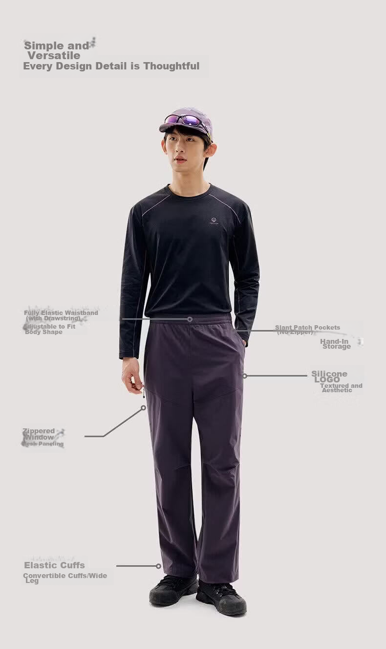 TECTOP Men's Quick-Dry Breathable Water-Repellent Hiking Pants Spring Summer 13